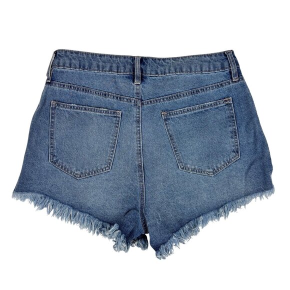 Tgla Denim Shorts Womens Size 30 High-Waisted Frayed Hem Casual Style - Picture 10 of 11